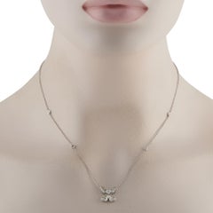 18K White Gold 2.35ct Diamond Flower Necklace ANK-20414