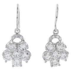 18K White Gold 2.40ct Diamond Earrings MF08-012826