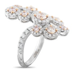 18K White Gold 2.42ct White and Pink Diamond Ring  MF11-011526