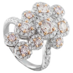 18K White Gold 2.42ct White and Pink Diamond Ring  MF11-011526