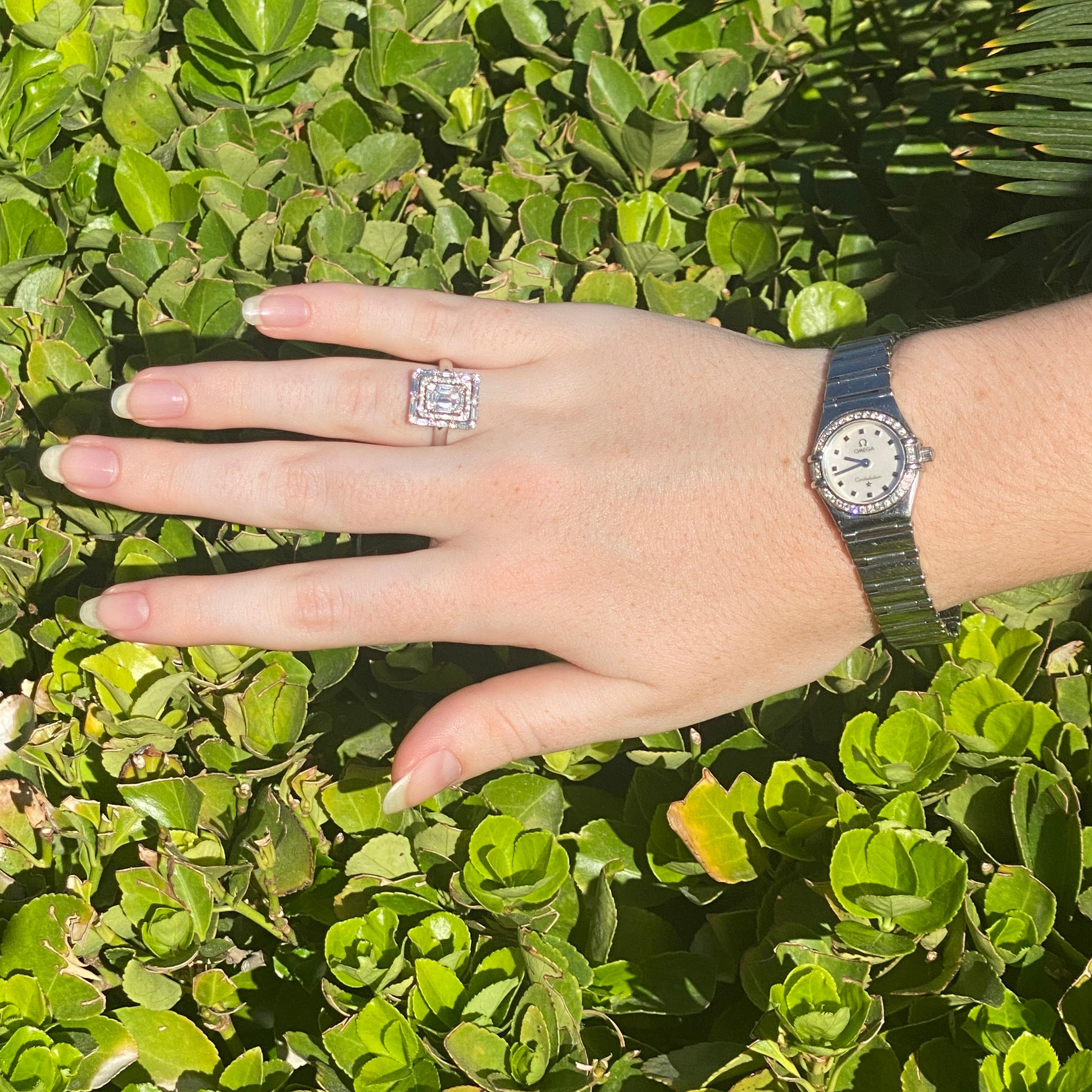 Bague de fiançailles en or blanc 18 carats avec diamants de 2,48 carats en vente 5
