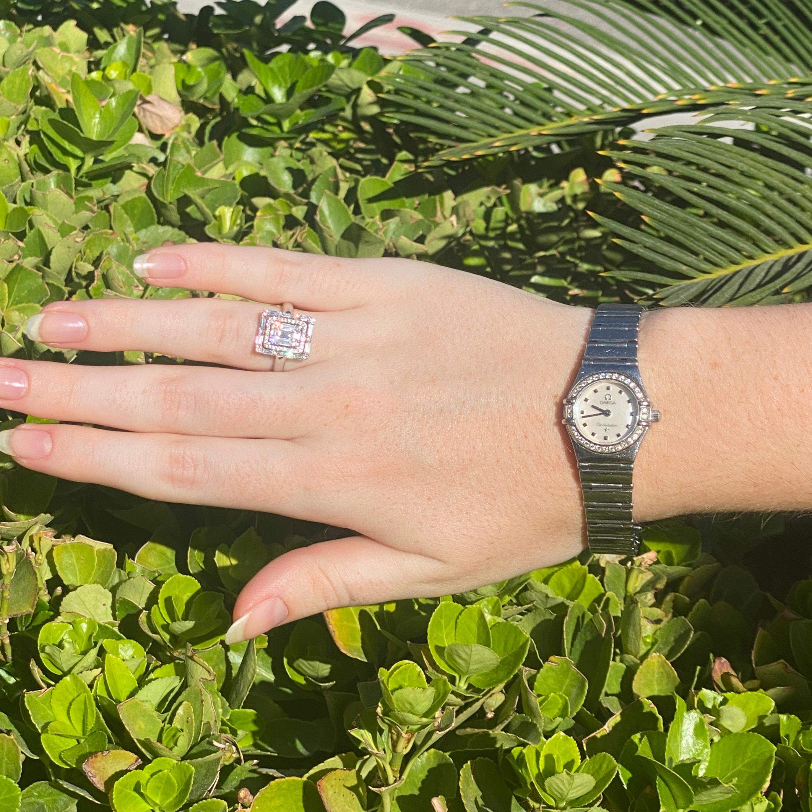 Bague de fiançailles en or blanc 18 carats avec diamants de 2,48 carats en vente 6