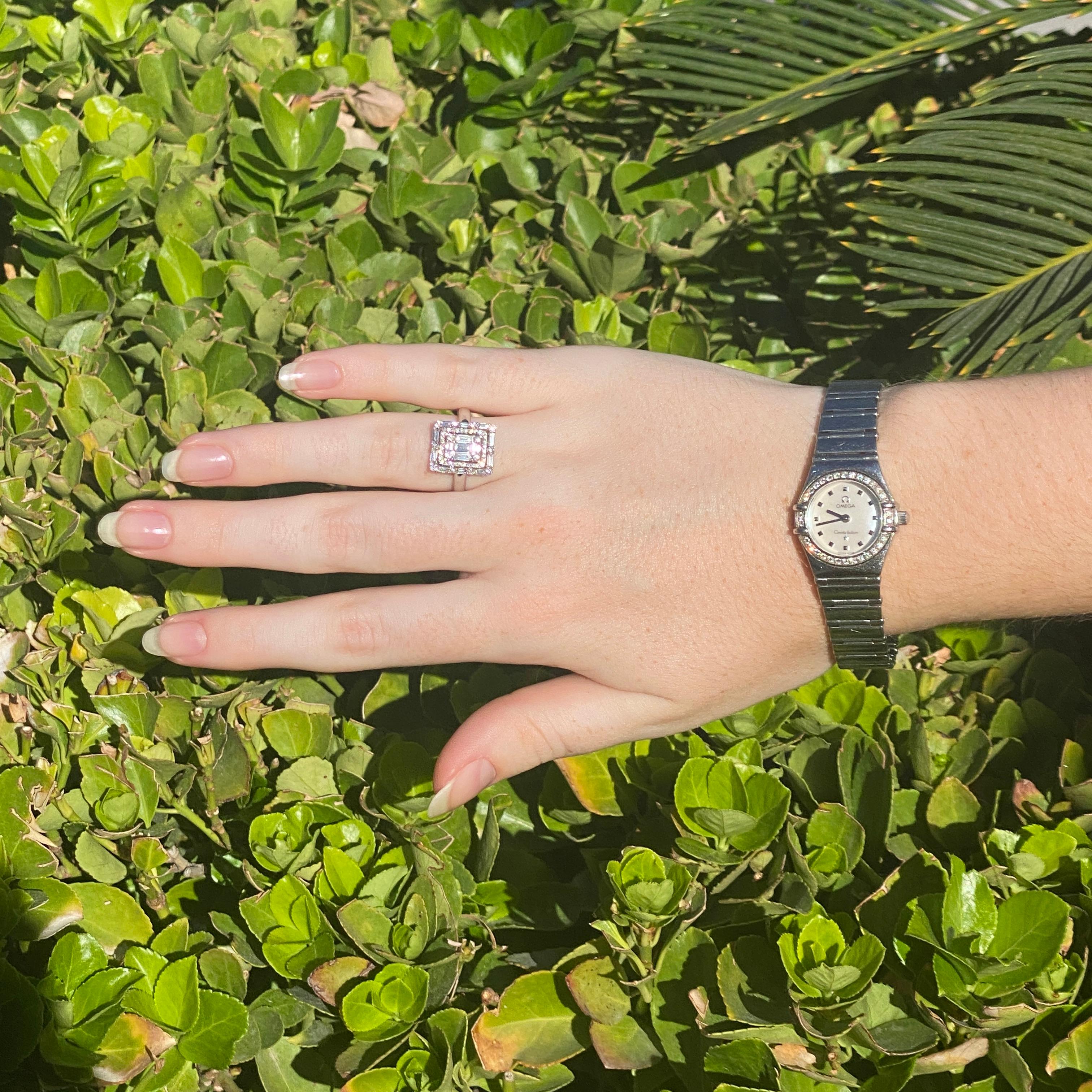 Bague de fiançailles en or blanc 18 carats avec diamants de 2,48 carats en vente 2