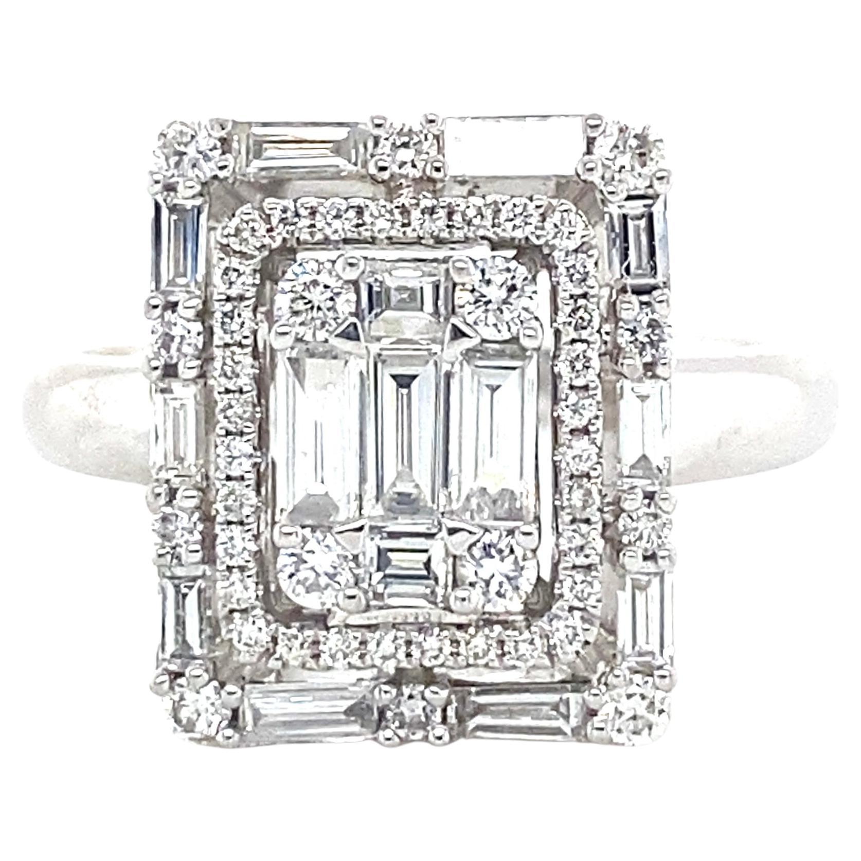 18k White Gold 2.48 Carat Diamond Engagement Ring