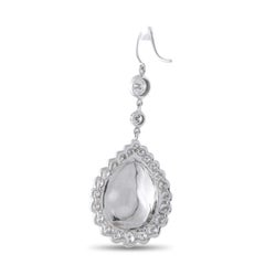 18K Weißgold 2,50ct Diamant und Rubellit Ohrringe MF02-022626