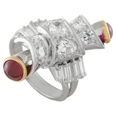 18K White Gold 2.50ct Diamond and Ruby Ring MF16-021826