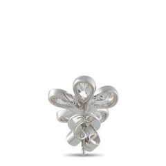 Boucles d'oreilles fleur en or blanc 18 carats 2,50 ct de diamant AER-19121