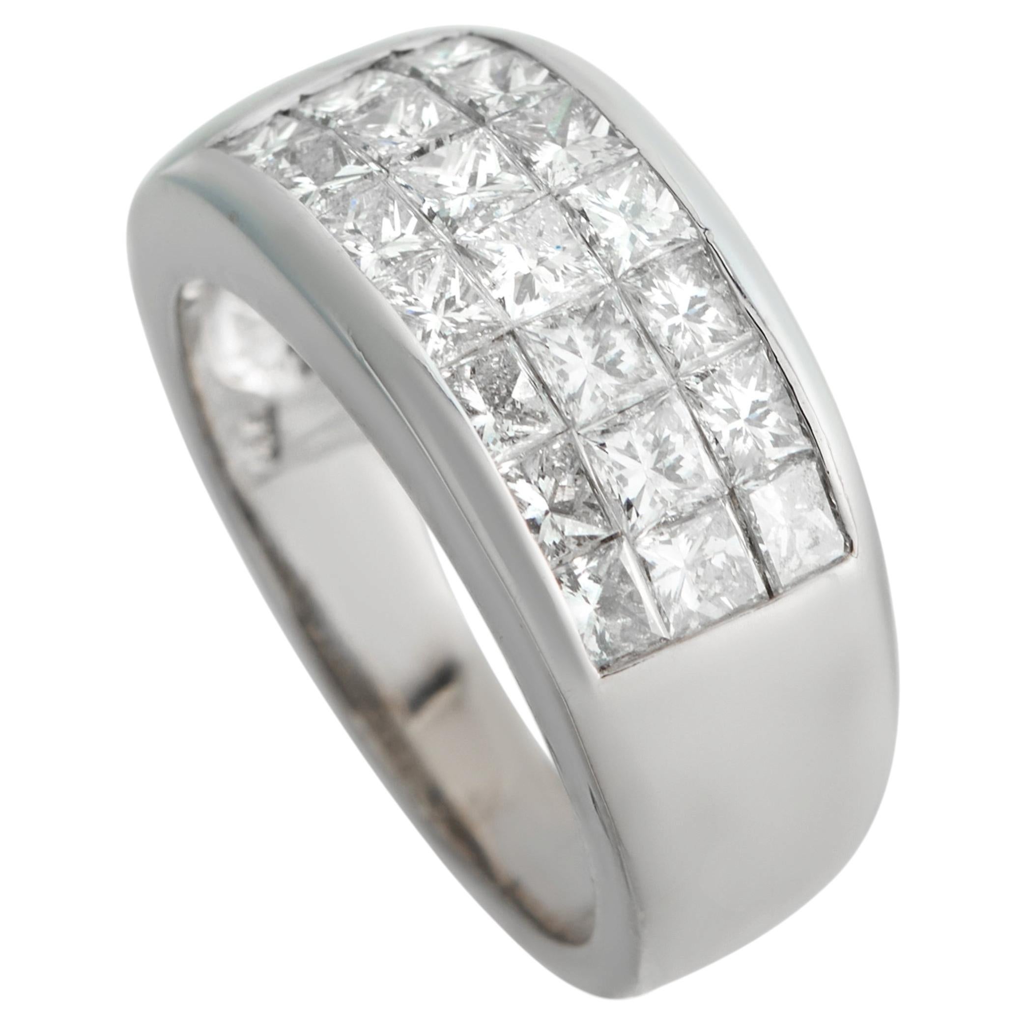 Anillo de diamantes de oro blanco de 18 quilates de 2,50 ct MF18-043026 en venta