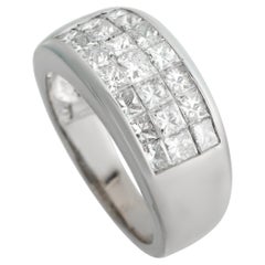 Anillo de diamantes de oro blanco de 18 quilates de 2,50 ct MF18-043026