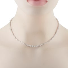 18K White Gold 2.50ct Diamond Tennis Necklace MF18-020426