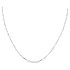 18K White Gold 2.50ct Diamond Tennis Necklace MF18-020426