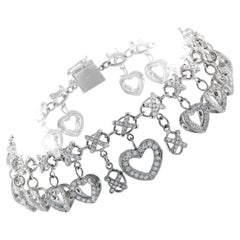 18K Weißgold 2,5ct Diamant-Charme-Armband MF14-012926
