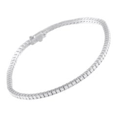 Pulsera de tenis de oro blanco de 18 quilates con diamantes de 2,65 ct MF06-072225