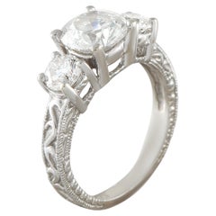 Anillo de diamantes de oro blanco de 18 quilates de 2,70 ct MF39-051526