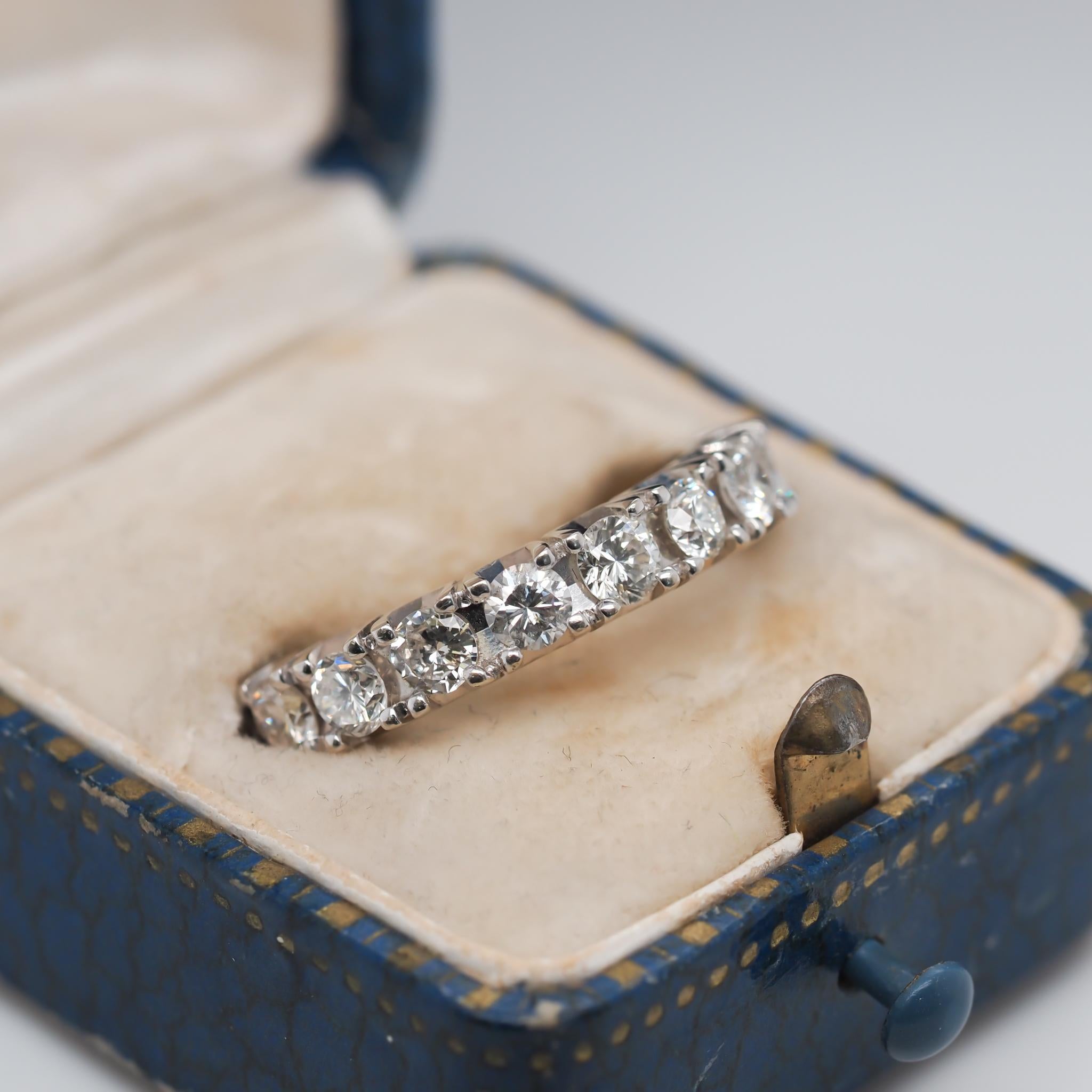 18k White Gold 2cttw Diamond Eternity Band For Sale 2