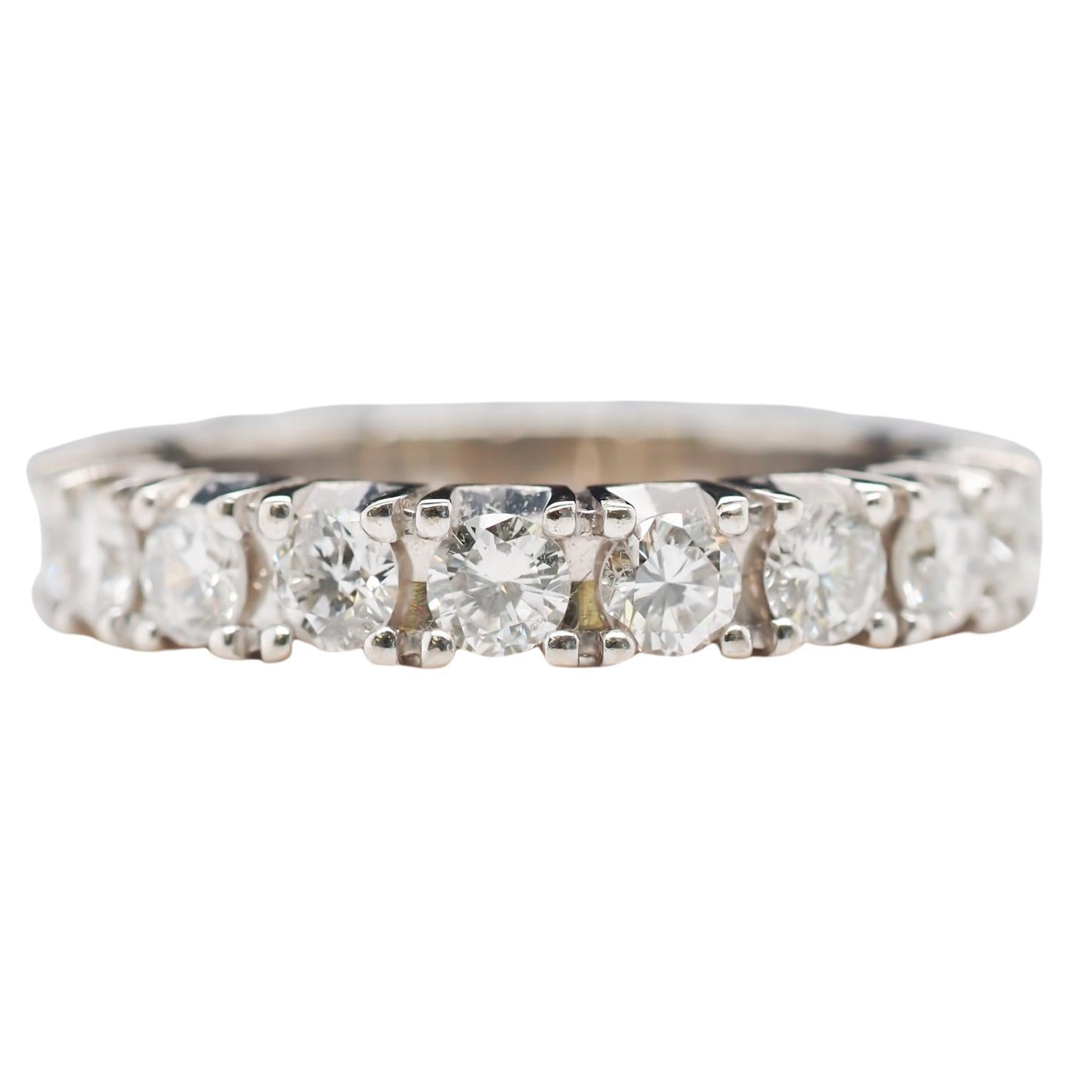 18k White Gold 2cttw Diamond Eternity Band For Sale
