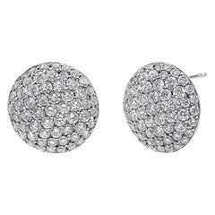 Ohrstecker aus 18 Karat Weißgold mit 3 1/2 Karat Diamant-Cluster-Kompositscheiben