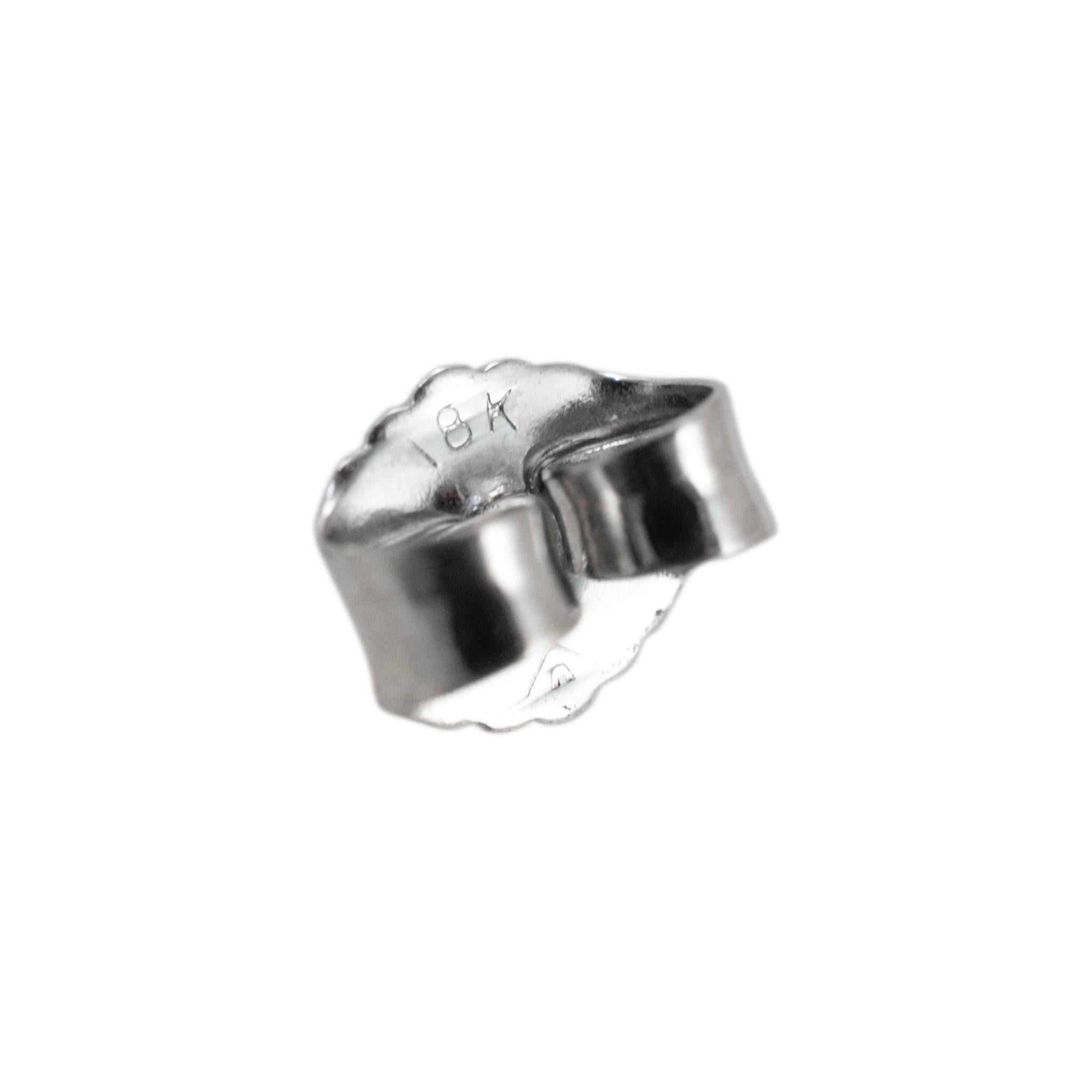 18 Karat Weißgold 3-Zinken 0,77 Karat runder Diamant-Ohrstecker Martini-Ohrstecker Damen im Angebot