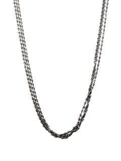 18K White Gold 3 Strand Bead Necklace #25560