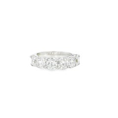 18k White Gold 3.04ct Half Way with 6 Stones Band