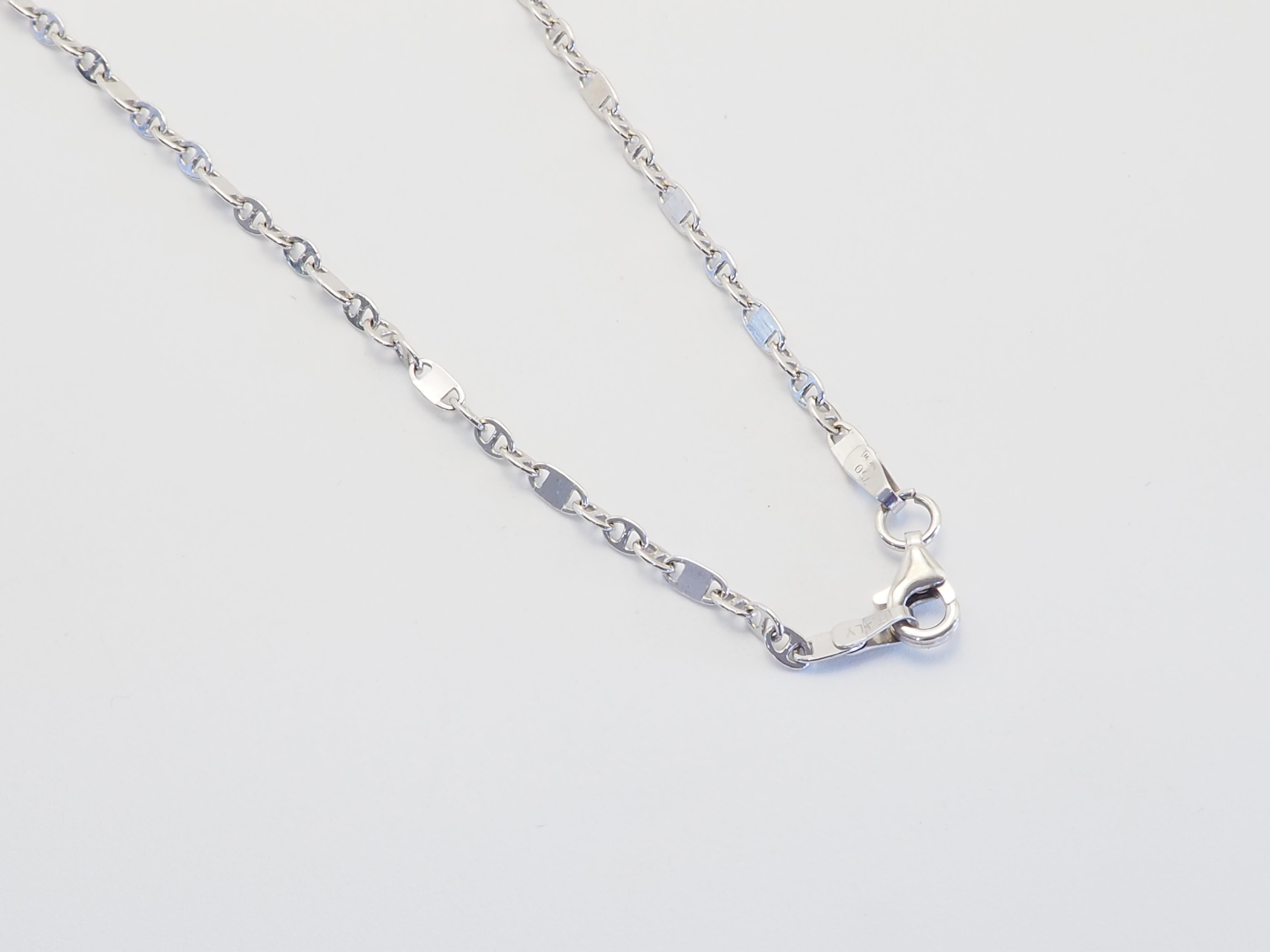 Collar de cadena de oro blanco de 18 quilates con rubí rojo vivo de 3,05 ct y diamantes brillantes de 1,10 ct Corte oval en venta