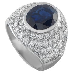 18K Weißgold 3,0ct Diamant und Saphir Ring MF37-050726