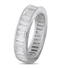18K White Gold 3.0ct Diamond North-South Baguette Eternity Ring MF07-012226