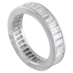 18K White Gold 3.0ct Diamond North-South Baguette Eternity Ring MF07-012226