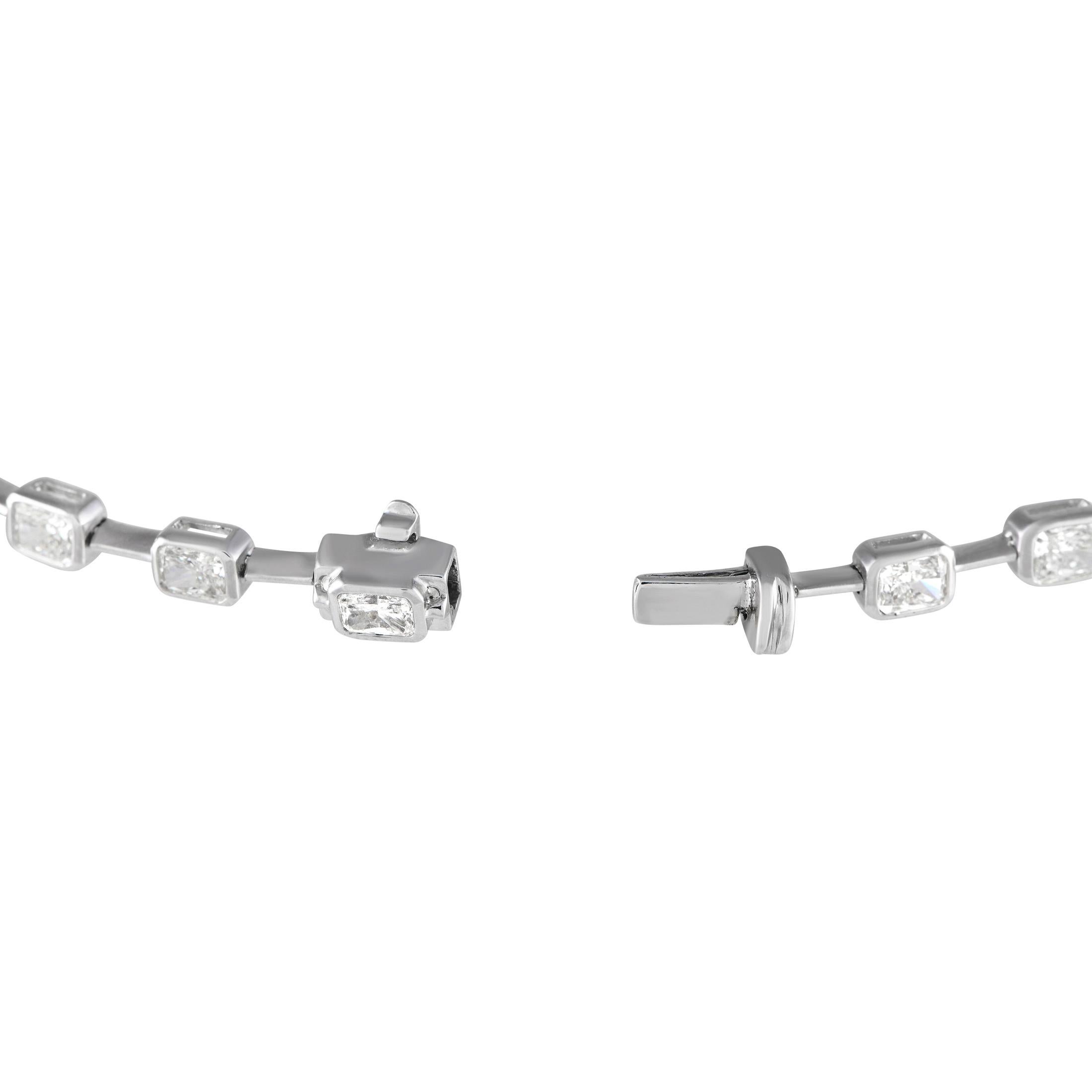 Round Cut 18K White Gold 3.10ct Diamond Bracelet