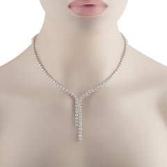 18K Weißgold 31,0ct Diamant-Halskette ANK-20948-1