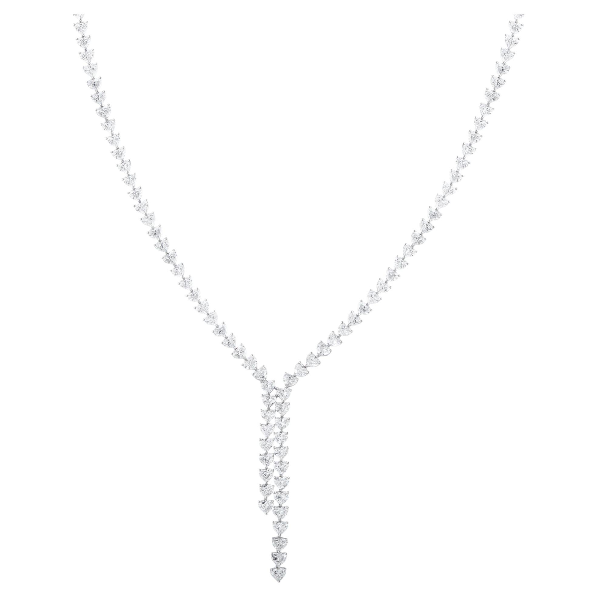 18K White Gold 31.0ct Diamond Necklace ANK-20948-1