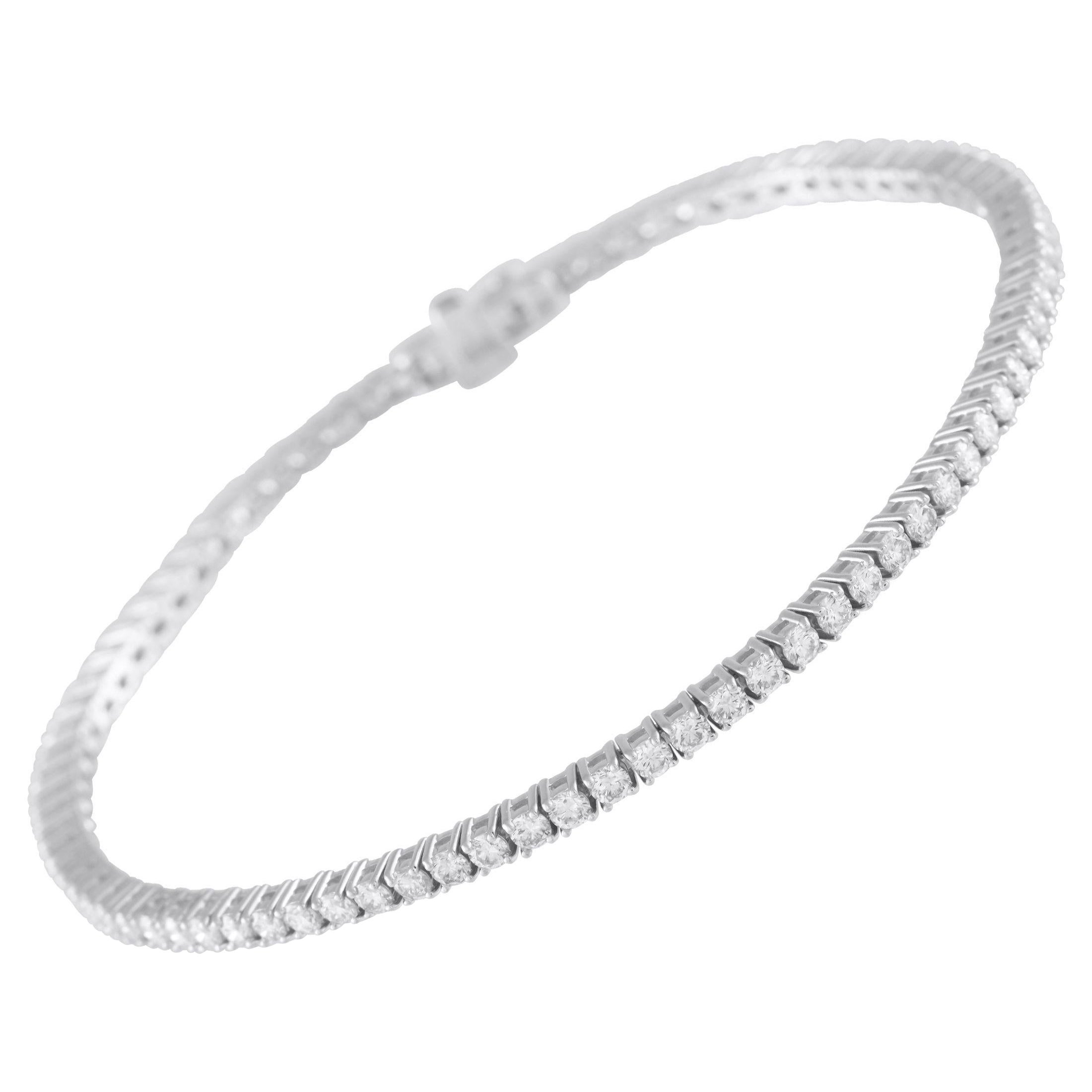 Pulsera Tenis Oro Blanco 18K 3.10ct Diamantes