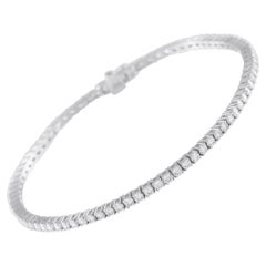 18K White Gold 3.10ct Diamond Tennis Bracelet