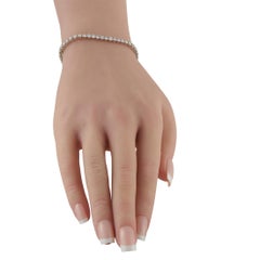 18K White Gold 3.15ct Diamond Tennis Bracelet MF40-110625