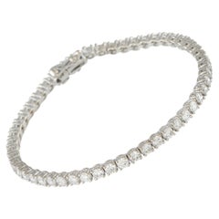 18K White Gold 3.15ct Diamond Tennis Bracelet MF40-110625