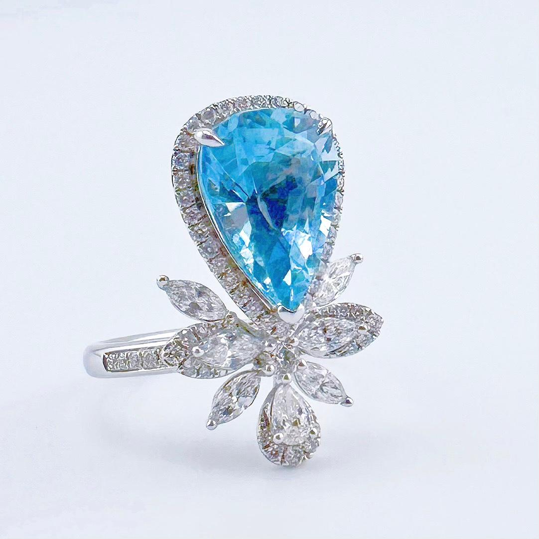 18K White Gold 3.19 CT Aquamarine & Diamond Ring

1 Aquamarine - 3.19 CT
Diamonds - 0.64 CT

18K Gold - 5.33 GM

Guild Certification Available
