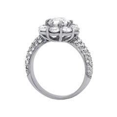 18 Karat White Gold 3.25 Carat Diamond Engagement Ring