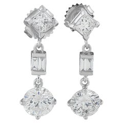 Ohrringe aus 18-karätigem Weißgold mit Diamanten (3,25 Karat) MF25-070926