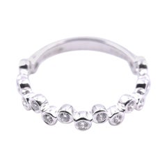 18 Karat White Gold .32 Carat Diamond Band