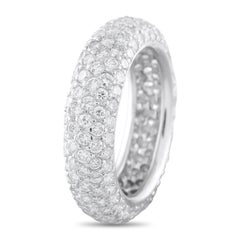 18K White Gold 3.50ct Diamond Pave Eternity Ring MF16-012026