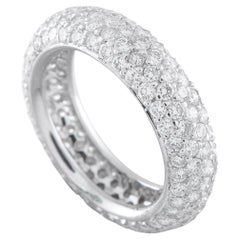 18K White Gold 3.50ct Diamond Pave Eternity Ring MF16-012026