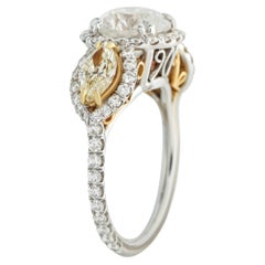 Bague en or blanc 18K avec 3,52ct de diamant MF16-051826