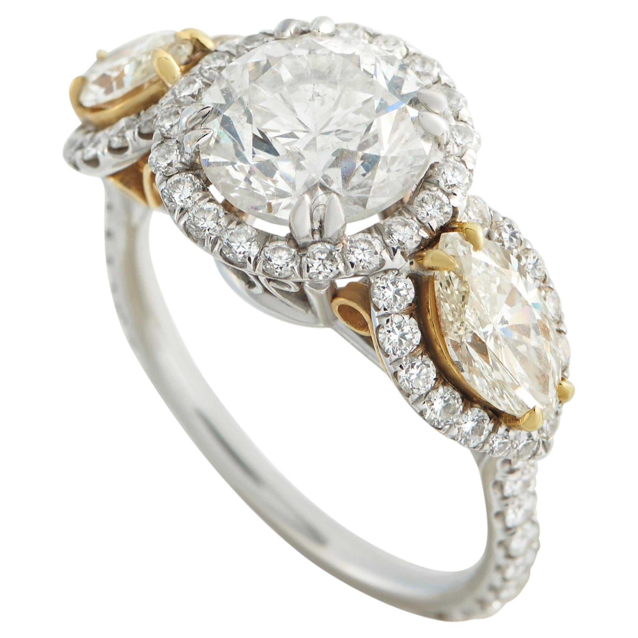 18K White Gold 3.52ct Diamond Ring MF16-051826