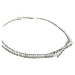 Geometria scolpita】 Collana di perle Akoya e diamanti Aurora Baby Tiara Twilight