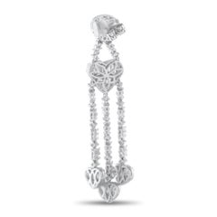 Boucles d'oreilles pendantes en or blanc 18K avec 3.60ct de diamant MF29-011626