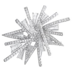 Spilla in oro bianco 18 carati con 3,63 carati di diamanti MF31-012926