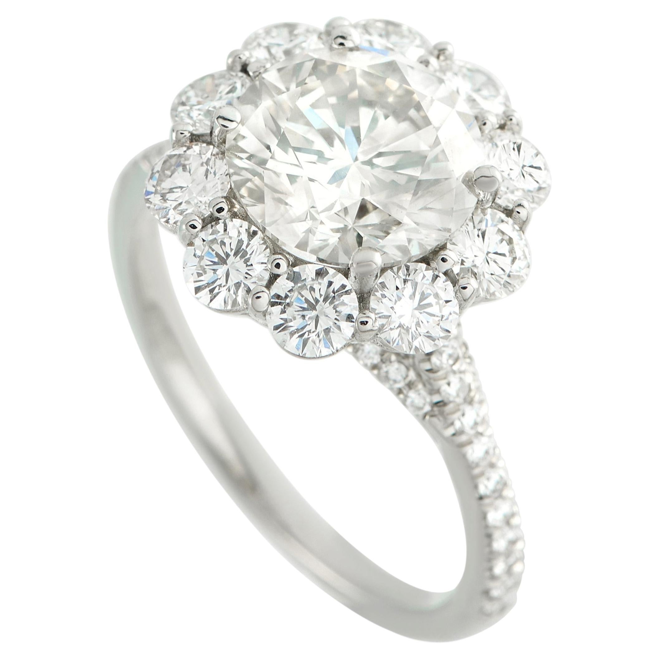 18K White Gold 3.74ct Diamond Ring MF54-031726