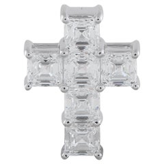 18K White Gold 3.80ct Diamond Cross Pendant ACR-19981 18K White Gold 3.80ct Diamond Cross Pendant ACR-19981