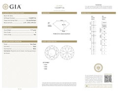 18k White Gold 3.88ctw GIA Old European Cut Diamond Emerald Target Stud Earrings