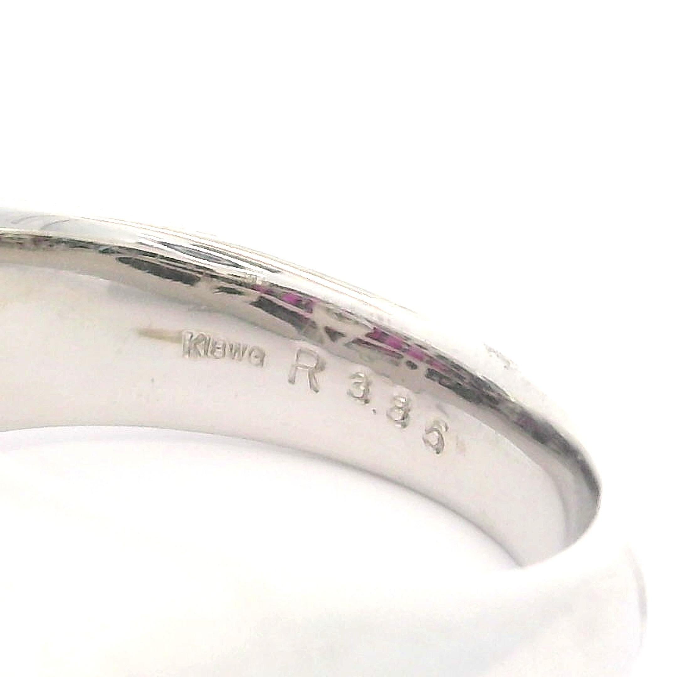 Anello con rubino e diamante East West Saddle in oro bianco 18 carati da 4,09 carati. in vendita 4